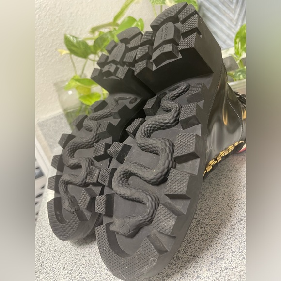 GUCCI Sylvie Lace-up Leather Boots (sz 6.5 wmns, 37 eu) great condition - Picture 5 of 5